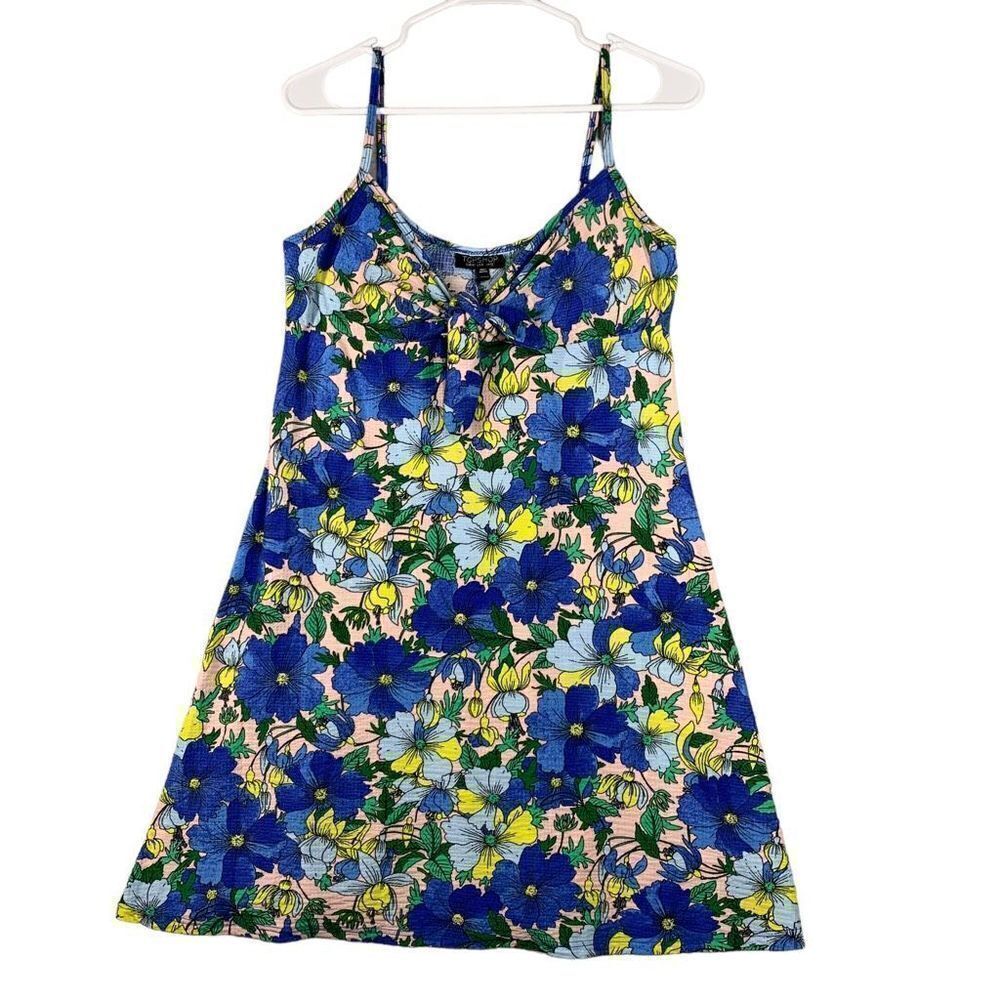 Top Shop Blue Floral Print Dress Women’s 8